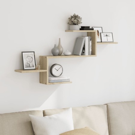 Estante de pared madera ingeniería roble Sonoma 104x15x49 cm de , Estantes y estanterías - Ref: Foro24-853202, Precio: 31,02 ...