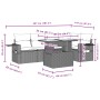 Set de sofás de jardín 6 pzas y cojines ratán sintético gris de , Conjuntos de jardín - Ref: Foro24-3267892, Precio: 457,28 €...