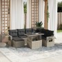 Set de sofás de jardín 8 pzas y cojines ratán sintético gris de , Conjuntos de jardín - Ref: Foro24-3268072, Precio: 589,61 €...