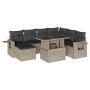 Set de sofás de jardín 8 pzas y cojines ratán sintético gris de , Conjuntos de jardín - Ref: Foro24-3268072, Precio: 589,61 €...