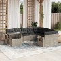 Set sofás jardín 10 pzas con cojines ratán sintético gris claro de , Conjuntos de jardín - Ref: Foro24-3268142, Precio: 725,1...