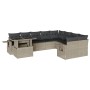 Set sofás jardín 10 pzas con cojines ratán sintético gris claro de , Conjuntos de jardín - Ref: Foro24-3268142, Precio: 725,1...