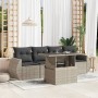 Set de sofás jardín y cojines 5 pzas ratán sintético gris claro de , Conjuntos de jardín - Ref: Foro24-3268362, Precio: 388,4...