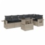 Set de sofás de jardín 7 pzas con cojines ratán PE gris claro de , Conjuntos de jardín - Ref: Foro24-3267922, Precio: 541,28 ...