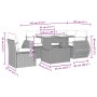 Set de sofás de jardín 6 pzas y cojines ratán sintético gris de , Conjuntos de jardín - Ref: Foro24-3268542, Precio: 474,27 €...