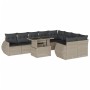 Set sofás jardín 10 pzas con cojines ratán sintético gris claro de , Conjuntos de jardín - Ref: Foro24-3268762, Precio: 799,5...
