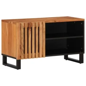 Mueble de TV madera maciza de acacia 80x34x46 cm de , Almacenamiento para CD y DVD - Ref: Foro24-377510, Precio: 78,49 €, Des...