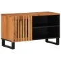 Mueble de TV madera maciza de acacia 80x34x46 cm de , Almacenamiento para CD y DVD - Ref: Foro24-377510, Precio: 78,49 €, Des...