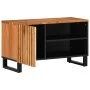 Mueble de TV madera maciza de acacia 80x34x46 cm de , Almacenamiento para CD y DVD - Ref: Foro24-377510, Precio: 78,49 €, Des...