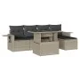 Set de sofás de jardín 6 pzas y cojines ratán sintético gris de , Conjuntos de jardín - Ref: Foro24-3267872, Precio: 439,42 €...