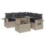 Set de sofás de jardín 6 pzas y cojines ratán sintético gris de , Conjuntos de jardín - Ref: Foro24-3267902, Precio: 457,28 €...