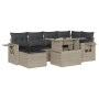 Set de sofás de jardín 7 pzas con cojines ratán PE gris claro de , Conjuntos de jardín - Ref: Foro24-3268052, Precio: 510,70 ...