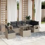 Set de sofás de jardín 7 pzas con cojines ratán PE gris claro de , Conjuntos de jardín - Ref: Foro24-3267942, Precio: 541,28 ...