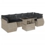 Set de sofás de jardín 8 pzas y cojines ratán sintético gris de , Conjuntos de jardín - Ref: Foro24-3268412, Precio: 645,12 €...