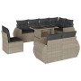 Set muebles jardín 9 pzas y cojines ratán sintético gris claro de , Conjuntos de jardín - Ref: Foro24-3268672, Precio: 797,90...