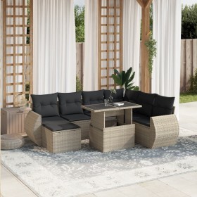 Set de sofás de jardín 8 pzas y cojines ratán sintético gris de , Conjuntos de jardín - Ref: Foro24-3268702, Precio: 607,90 €...