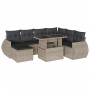 Set de sofás de jardín 8 pzas y cojines ratán sintético gris de , Conjuntos de jardín - Ref: Foro24-3268702, Precio: 607,90 €...