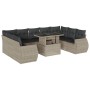 Set sofás jardín 10 pzas con cojines ratán sintético gris claro de , Conjuntos de jardín - Ref: Foro24-3268742, Precio: 799,5...