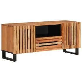 Massives TV-Möbel aus Akazienholz, 100x34x46 cm. von , CD- und DVD-Speicher - Ref: Foro24-377505, Preis: 119,79 €, Rabatt: %