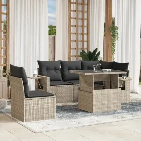 Set de sofás de jardín 6 pzas y cojines ratán sintético gris de , Conjuntos de jardín - Ref: Foro24-3267912, Precio: 475,23 €...