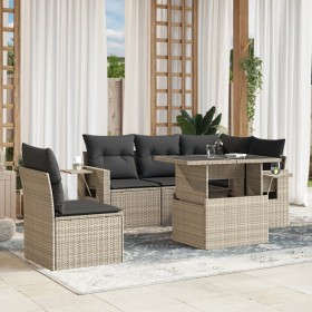 Set de sofás de jardín 6 pzas y cojines ratán sintético gris de , Conjuntos de jardín - Ref: Foro24-3267912, Precio: 457,28 €...