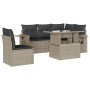 Set de sofás de jardín 6 pzas y cojines ratán sintético gris de , Conjuntos de jardín - Ref: Foro24-3267912, Precio: 457,28 €...