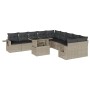Set de sofás de jardín 11 pzas y cojines ratán sintético gris de , Conjuntos de jardín - Ref: Foro24-3268172, Precio: 808,07 ...