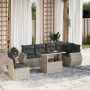 Set de sofás de jardín 7 pzas con cojines ratán PE gris claro de , Conjuntos de jardín - Ref: Foro24-3268572, Precio: 560,18 ...