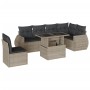 Set de sofás de jardín 7 pzas con cojines ratán PE gris claro de , Conjuntos de jardín - Ref: Foro24-3268572, Precio: 560,18 ...