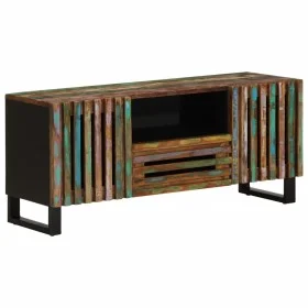 Mueble de TV madera maciza de acacia 100x34x46 cm de , Almacenamiento para CD y DVD - Ref: Foro24-377508, Precio: 138,44 €, D...