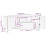 Mueble de TV madera maciza de acacia 100x34x46 cm de , Almacenamiento para CD y DVD - Ref: Foro24-377508, Precio: 140,77 €, D...