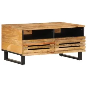 Mesa de centro de madera maciza de mango rugosa 80x55x40 cm by , Coffee table - Ref: Foro24-377501, Price: 102,98 €, Discount: %