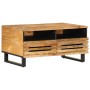 Mesa de centro de madera maciza de mango rugosa 80x55x40 cm de , Mesas de centro - Ref: Foro24-377501, Precio: 103,62 €, Desc...
