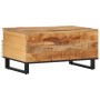 Mesa de centro de madera maciza de mango rugosa 80x55x40 cm de , Mesas de centro - Ref: Foro24-377501, Precio: 103,62 €, Desc...
