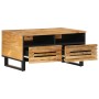 Mesa de centro de madera maciza de mango rugosa 80x55x40 cm de , Mesas de centro - Ref: Foro24-377501, Precio: 103,62 €, Desc...