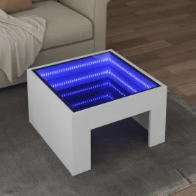 Mesa de centro con Infinity LED blanco 50x50x30 cm de , Mesas de centro - Ref: Foro24-847602, Precio: 70,58 €, Descuento: %