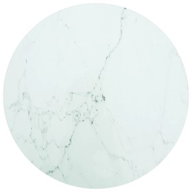 Tablero de mesa diseño mármol vidrio templado blanco Ø50x0,8 cm de , Tableros para mesas - Ref: Foro24-322247, Precio: 37,86 ...