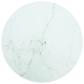 Tischplatte aus weißem gehärtetem Glas mit Marmordesign Ø50x0,8 cm. von , Tischplatten - Ref: Foro24-322247, Preis: 33,26 €, ...