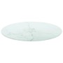 Tablero de mesa diseño mármol vidrio templado blanco Ø50x0,8 cm de , Tableros para mesas - Ref: Foro24-322247, Precio: 37,86 ...