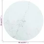 Tischplatte aus weißem gehärtetem Glas mit Marmordesign Ø50x0,8 cm. von , Tischplatten - Ref: Foro24-322247, Preis: 33,26 €, ...