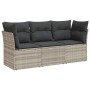 Set de sofá de jardín 3 pzas y cojines ratán sintético gris de , Conjuntos de jardín - Ref: Foro24-3249051, Precio: 214,41 €,...