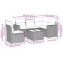 Garden sofa set 6 pieces and gray synthetic rattan cushions by , Modular outdoor sofas - Ref: Foro24-3251319, Price: 422,50 €...