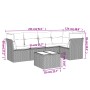 Set de sofás de jardín 6 pzas y cojines ratán sintético gris de , Conjuntos de jardín - Ref: Foro24-3249451, Precio: 410,52 €...