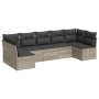 Set de sofás de jardín 7 pzas con cojines ratán PE gris claro de , Conjuntos de jardín - Ref: Foro24-3249271, Precio: 449,93 ...