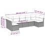 Set de sofás de jardín 7 pzas con cojines ratán PE gris claro de , Conjuntos de jardín - Ref: Foro24-3249271, Precio: 449,93 ...
