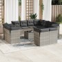Set de sofás de jardín 12 pzas y cojines ratán sintético gris de , Conjuntos de jardín - Ref: Foro24-3250361, Precio: 897,24 ...