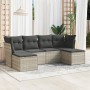 Set de sofás de jardín 6 pzas y cojines ratán sintético gris de , Conjuntos de jardín - Ref: Foro24-3249851, Precio: 386,95 €...