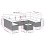 Set sofás jardín 10 pzas con cojines ratán sintético gris claro de , Conjuntos de jardín - Ref: Foro24-3249921, Precio: 644,9...