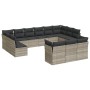 Set sofás de jardín con cojines 13 piezas ratán sintético gris de , Conjuntos de jardín - Ref: Foro24-3250291, Precio: 895,33...