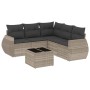 Set de sofás de jardín 6 pzas y cojines ratán sintético gris de , Conjuntos de jardín - Ref: Foro24-3253699, Precio: 431,10 €...